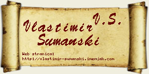 Vlastimir Šumanski vizit kartica